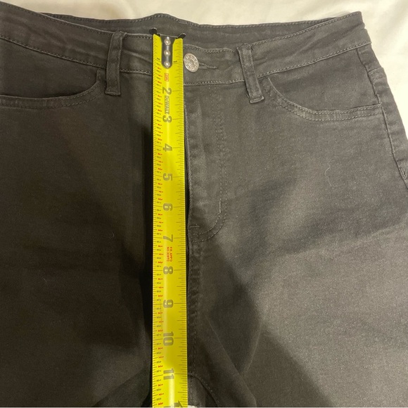 SHEIN Black Distressed Skinny Jeans NWOT Size Large Everyday Jeans Dark Denim - Picture 11 of 12